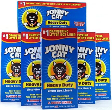 JONNY CAT Cat Litter Box Liners 5 / Box (Pack of 6)